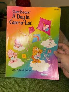1984 Kenner Care Bears A Day in Care-a-Lot Vintage Coloring Book